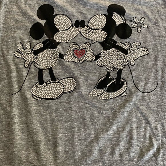 DISNEY BLING HEART T-SHIRT - Picture 1 of 9